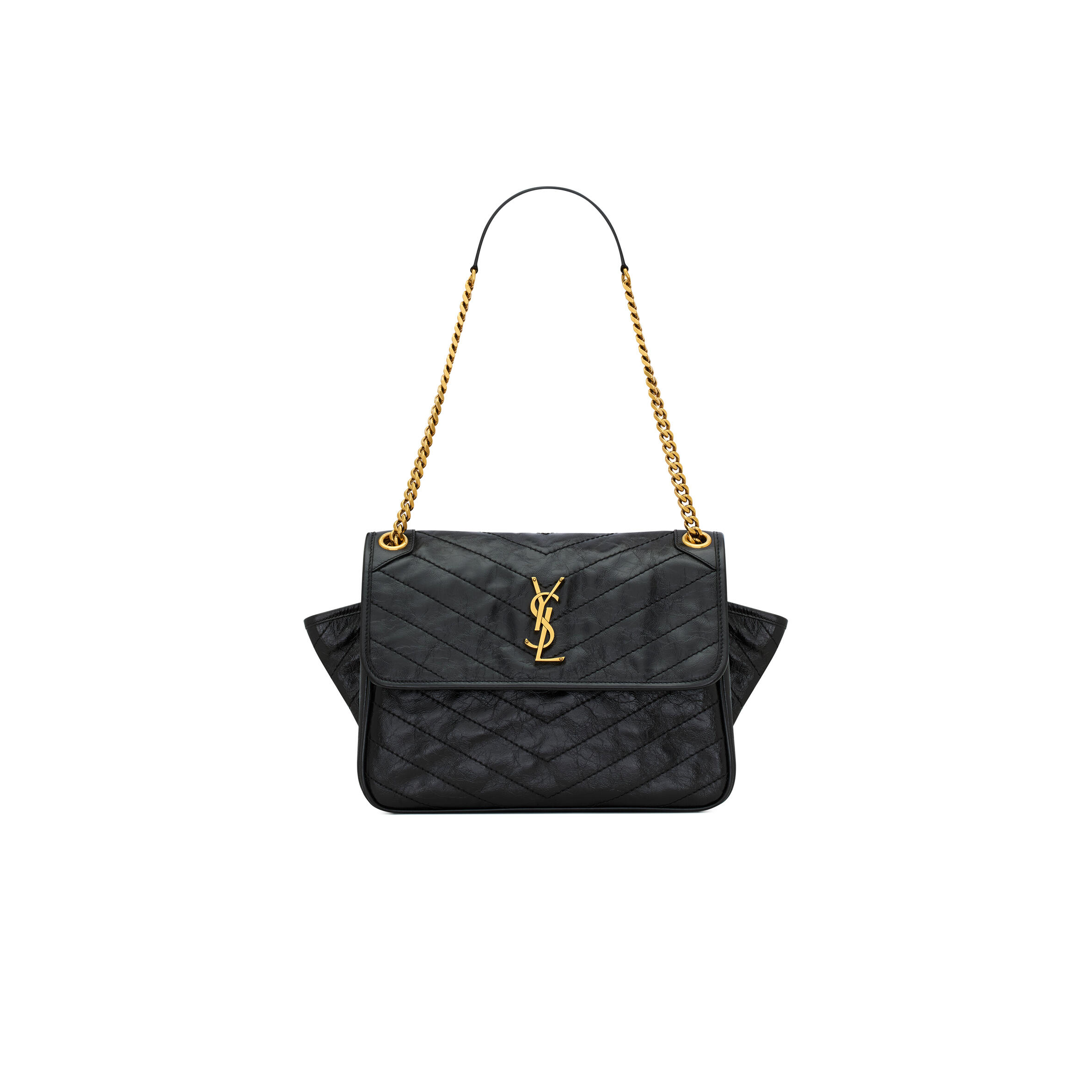 YSL NIKI TRIPOUCH IN VINTAGE LEATHER 8129430EN071000 (28*20.5*13.5cm)
